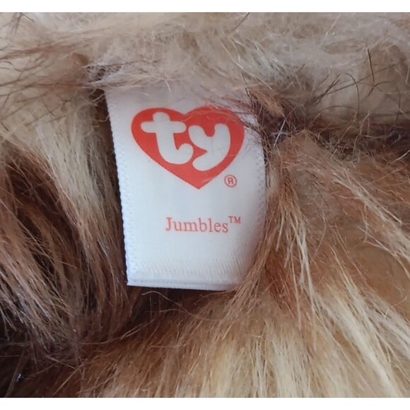 Ty Classic Kitty Cat Jumbles Calico Brown Tabby White Paws Long Hair Plush 2016 - Picture 8 of 10